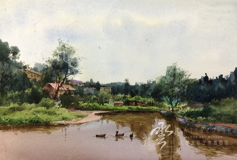 田建新 《春江水暖》 42*30cm